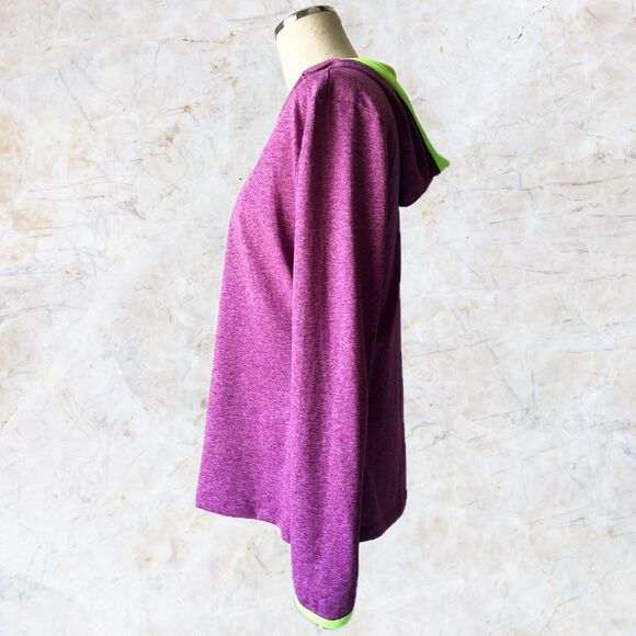 The North Face Purple Heather Long Sleeve Thumb Hole Flashdry Hoodie - Women's M - Picture 4 of 8